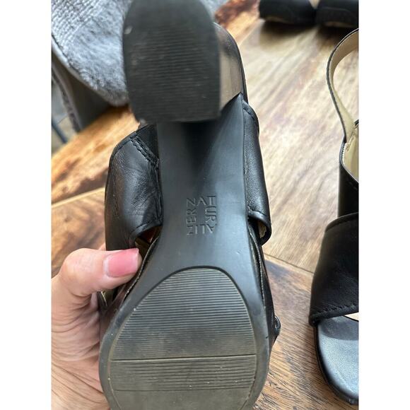 NATURALIZER Women's Black Azalea Leather Heel Cup Slingback Sandals Size 10.5 - Picture 9 of 12